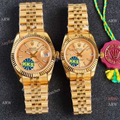 Swiss Quality Rolex Datejust Golden Jubilee Citizen Watches 36 or 28mm Couple